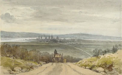 Oxford from Shotover Hill, from Recollection