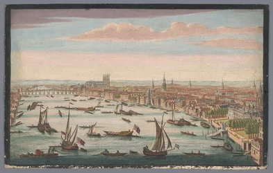 View of the Thames River and the City of London from the Northwest Side