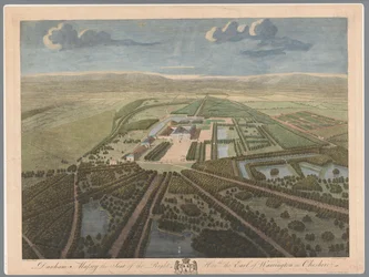 View of Dunham Massey in Cheshire Dunham Massey the Seat of the Right Hon:ble the Earl of Warrington in Cheshire