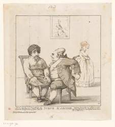 Caricature of Charles Fox and Frederick North, 1783