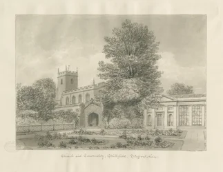 Blithfield Church: Sepia Drawing