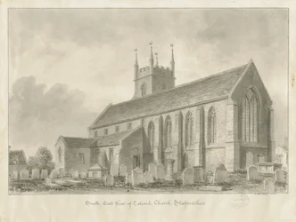 Colwich Church (sepia drawing), 1841