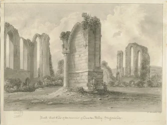 Croxden Abbey: Sepia Drawing