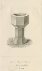 Font in Elford Church