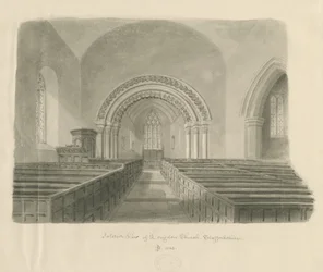 Interior of Longdon Church