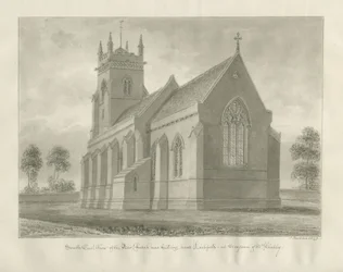 Lichfield - Christ Church: Sepia Drawing