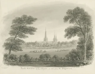 Lichfield Cathedral - North West View (distant)