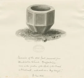 Old Font from Mucklestone Church