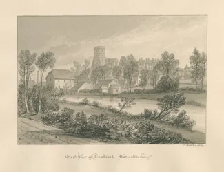 Worcestershire - Droitwich - East View of Town, 1833