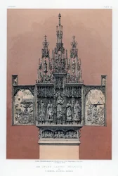 An Ivory Carved Triptych, 19th Century