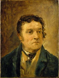Portrait of Thomas Allen, a resident of Greenwich Hospital, circa 1832, commemorating the Battle of Trafalgar (1805)