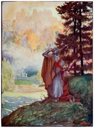 Christian and Hopeful Come in Sight of the Celestial City, from The Pilgrim