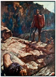 "Greatheart Drives Back the Lion" from "The Pilgrim