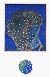 Reverie: Zamur-u-Din: For a thousand years neath a thousand skies night has brought men here, illustration from The Garden of Kama (and other lyrics from India)