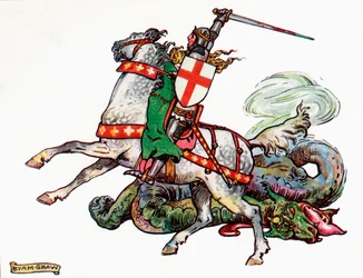 St. George and the Dragon, illustration from Princess Marie-José