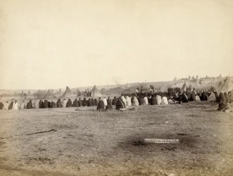 Indian Council in Hostile Camp, 1891