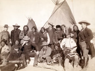 Indian Chiefs and U.S. Officials at Pine Ridge