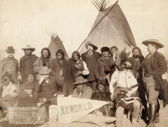 Indian Chiefs and U.S. Officials at Pine Ridge, 1891