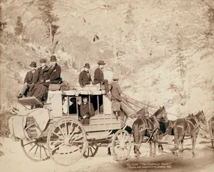 The Deadwood Coach Traveling in South Dakota