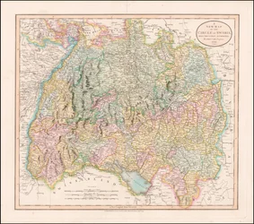 1799 map of Swabia by John Cary