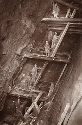 The Man Engine at Dolcoath Mine, Illustration from 