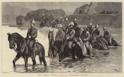 The Afghan War, Cavalry crossing a Ford