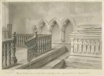 Interior of Draycott in the Moors Church, 1841