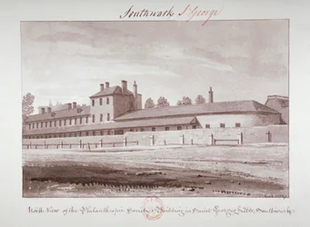 North View of the Philanthropic Society Institution on London Road, Southwark, London, 1827