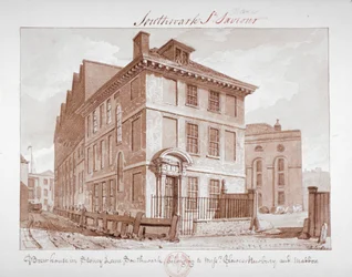 View of a brew house on Stoney Lane, Bermondsey, Southwark, London