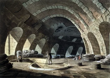 The Corn Exchange in Paris, Engraving, Early 19th Century