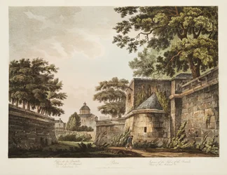 Interior of the Fosses of the Bastille, Part of the Arsenal, illustration from Versailles, Paris and Saint Denis, published 1809