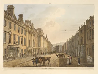 Milsom Street, Bath, illustrated by a series of views, from the drawings of J. C. Nattes; with descriptions to each plate. John Claude Nattes 1806