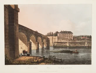 Paris, The Bridge of Neuille, illustration from Versailles, Paris and Saint Denis