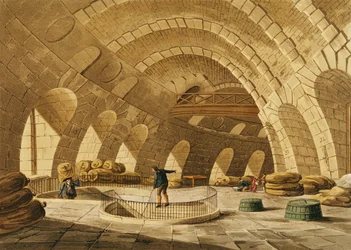 The Wheat Store, Rue de Viarmes, Engraved by I. Hill