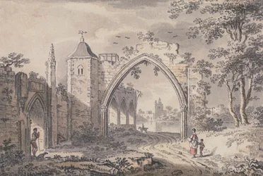 Ecclesiastical Ruins beside the Thames (?)