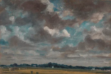 Extensive Landscape with Grey Clouds