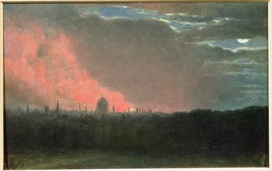 Fire in London Seen from Hampstead