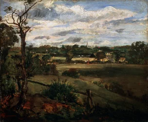View of Highgate from Hampstead Heath (early 19th century)
