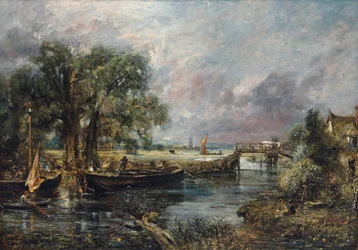 View on the Stour near Dedham, full-scale sketch, c.1821-22