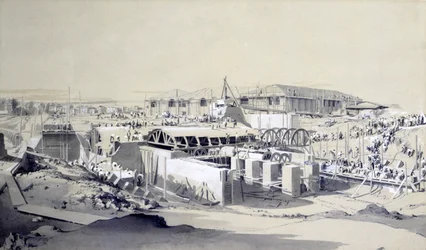 Building the Stationary Engine House, Camden Town, 26th April 1837
