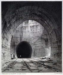 Great ventilating shaft, Kilsby Tunnel, Northamptonshire, 1838