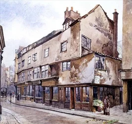 Cloth Fair, Smithfield, with Flower Seller, February 1884