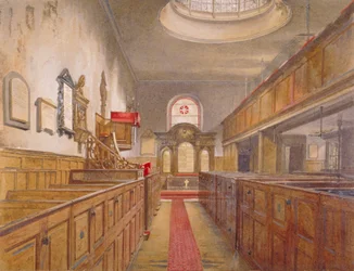 Interior of Holy Trinity, Minories, London, 1881