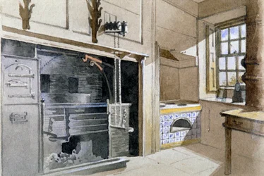 Kitchen range and Dutch oven, no 21 Austin Friars Street, City of London, 1885