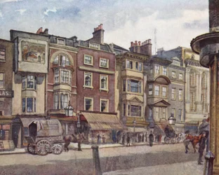 Lost London: Old Houses in the Strand, next to the Adelphi Theatre