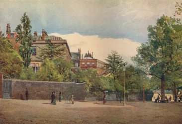 Spring Gardens from the Mall, Westminster, London