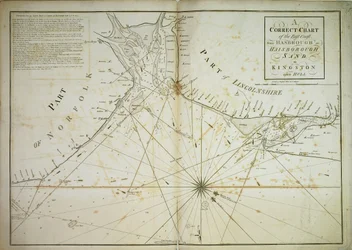 A correct chart of the east coast, from Hasbrough or Haisbrough Sand to Kingston upon Hull