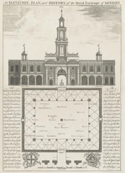 An Elevation, Plan and History of the Royal Exchange of London