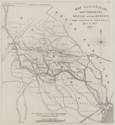 Map Illustrating General Sherman