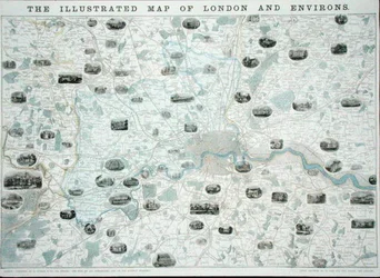 The Illustrated Map of London and Environs, c.1845-55